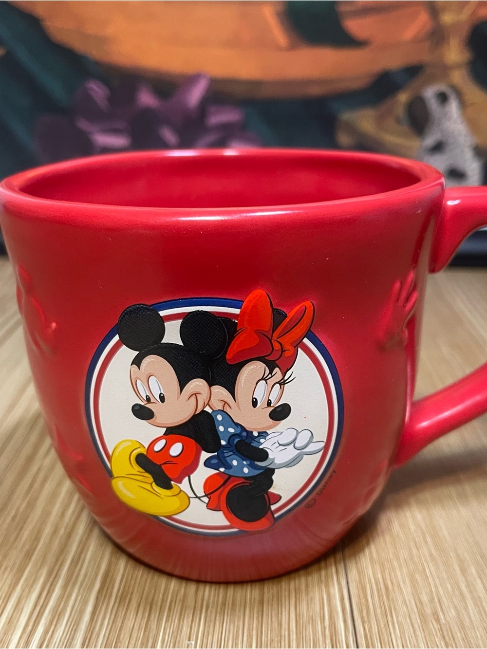 Hallmark Disney Mickey & Minnie Mouse Red Ceramic Coffee Mug Soup Cup